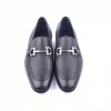 Outlet Corrente C111-4428 Grain Leather Loafers Black