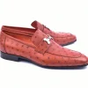 New Corrente C02008-5760 H Ostrich Loafers Rust