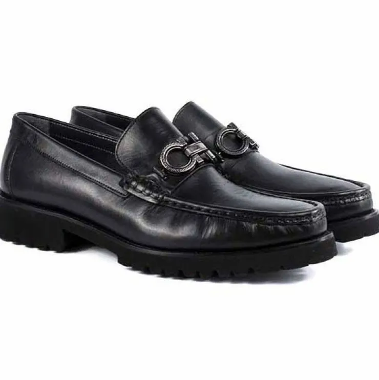 Clearance Corrente C178 Newport Bit Loafer Black