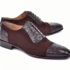 Best Sale Corrente C00014-6708 Ostrich & Suede Cap Toe Brown