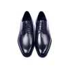 Hot Corrente C01501-6291 Plain Toe Lace Up Shoes Black