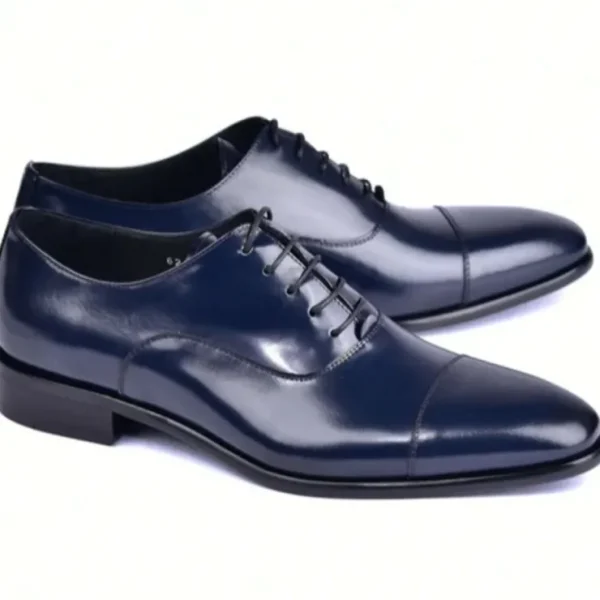 Best Sale Corrente C0094-6265 Shiny Calfskin Shoes Navy