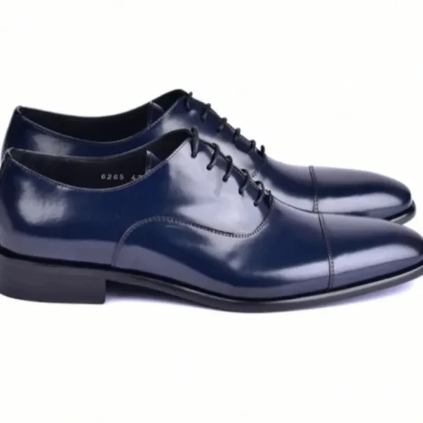 Best Sale Corrente C0094-6265 Shiny Calfskin Shoes Navy