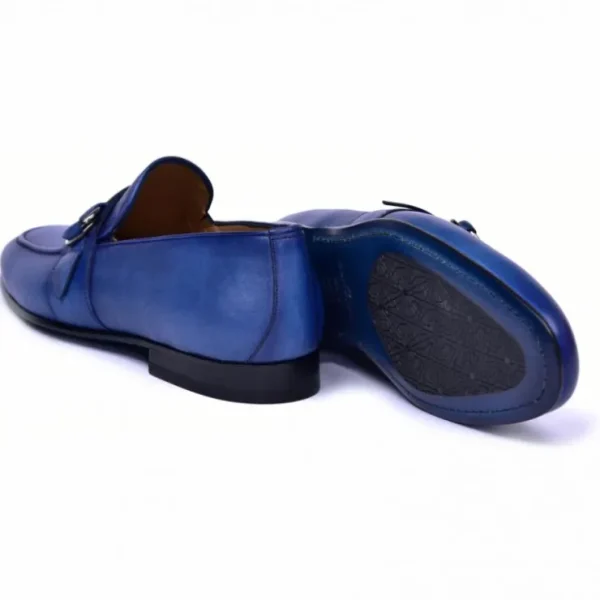 corrente_c_side_buckle_lo_2.webp Online Corrente C0010-6628 Side Buckle Loafer Blue