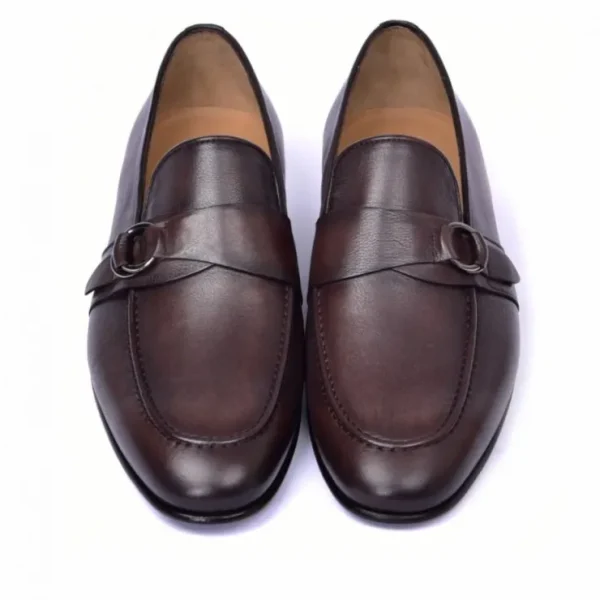 Flash Sale Corrente C00101-6628 Side Buckle Loafer Brown