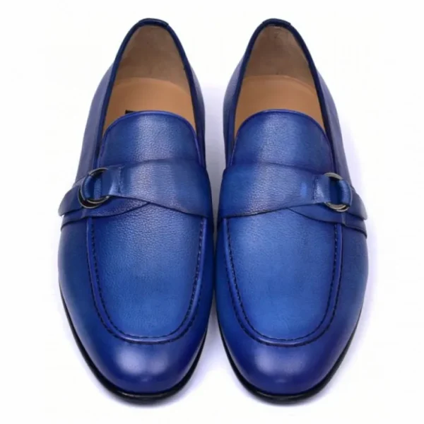 corrente_c_side_buckle_lo_3.webp Online Corrente C0010-6628 Side Buckle Loafer Blue