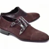 Hot Corrente C00016-6433 Suede Cap Toe Monkstrap Brown