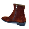 Flash Sale Corrente C193-1547 Suede Cap Toe Side Zipper Boots Tabacco