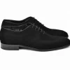 Sale Corrente C0014022-6292 Suede Plain Toe Lace Up Black