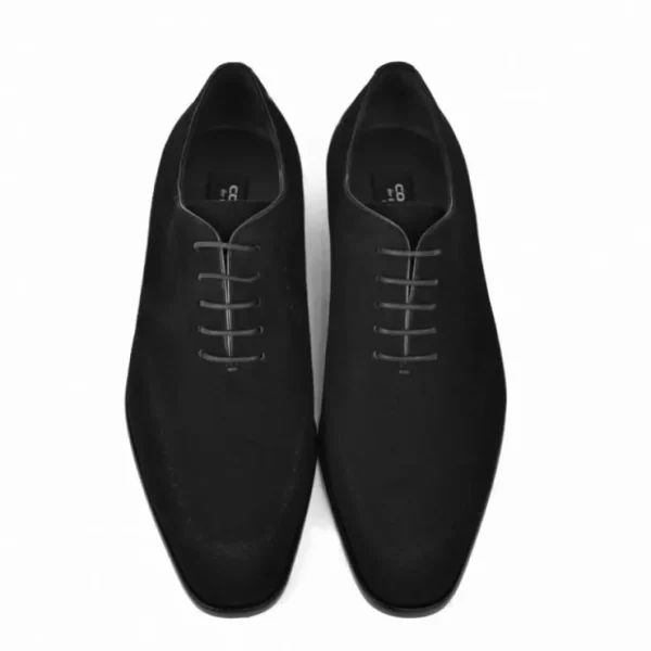 Sale Corrente C0014022-6292 Suede Plain Toe Lace Up Black