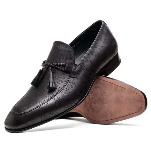 Best Sale Corrente C0001105-5509 Tassel Loafer Black