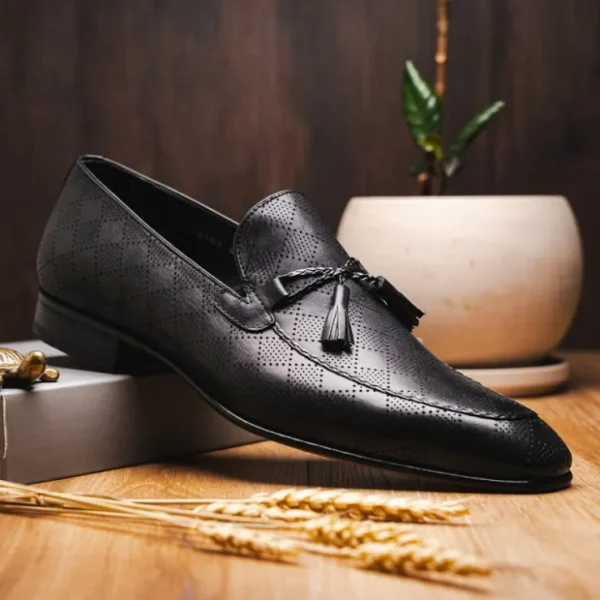 Best Sale Corrente C0001105-5509 Tassel Loafer Black