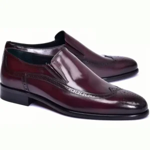 Store Corrente C0434-6401 Wing Tip Loafer Burgundy