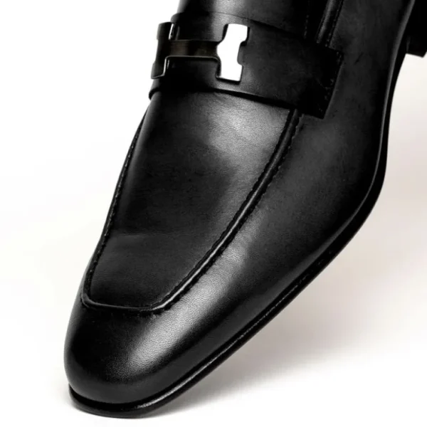 Fashion Corrente C021-5760-H Buckle Loafer Shoes Black