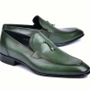 Cheap Corrente C09902-5470HS Tassel Loafers Green