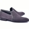 Outlet Corrente C042-4981S Suede Loafers Grey