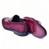 Hot Corrente C11108-6376S Two Tone Suede Bit Loafer Burgundy