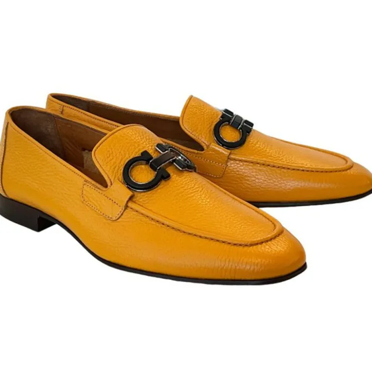 Best Corrente P000652-6472 Bit Buckle Loafers Yellow