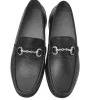 Fashion Corrente P000611-6444 Bit Buckle Loafers Black