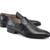 Clearance Corrente P0005-891 Cap-Toe Loafers Black