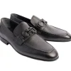 New Corrente P00071 Chello Buckle Loafers Black