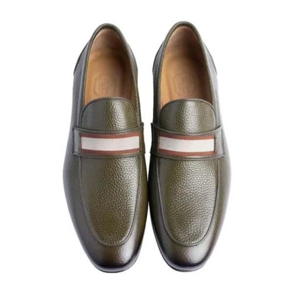 Best Corrente P00081 Depp Deerskin Loafers Green