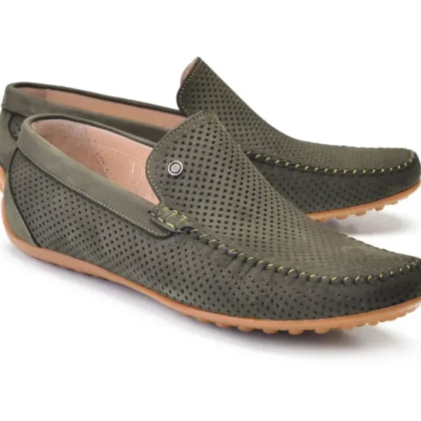 Sale Corrente P00025-2301 Perforated Driving Shoe Green