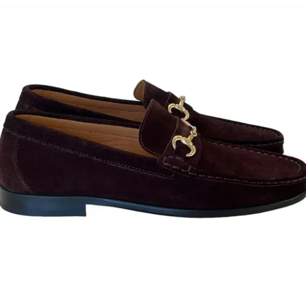 corrente_p_suede_bit_buck_1-1.webp Fashion Corrente P000613-6444 Suede Bit Buckle Loafers Brown