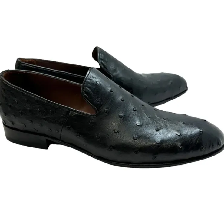 Sale Corrente P00057 Warren Ostrich Loafer Black