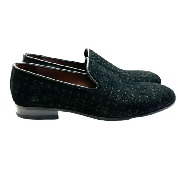 Fashion Corrente P00054 Warren Suede Loafer Black