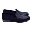 Online Corrente 3898S Handsewn Suede / Fabric Loafers Black