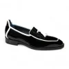 Discount Duca by Matiste Fano Patent Leather Loafers Black/ White Black/White