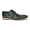 Sale Duca by Matiste Imperio Embossed Croco/Ostrich/Lizard Print Shoes Green