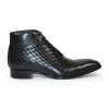 Best Sale Duca by Matiste Lauro Leather/Embossed Quilt Leather Shoes Black