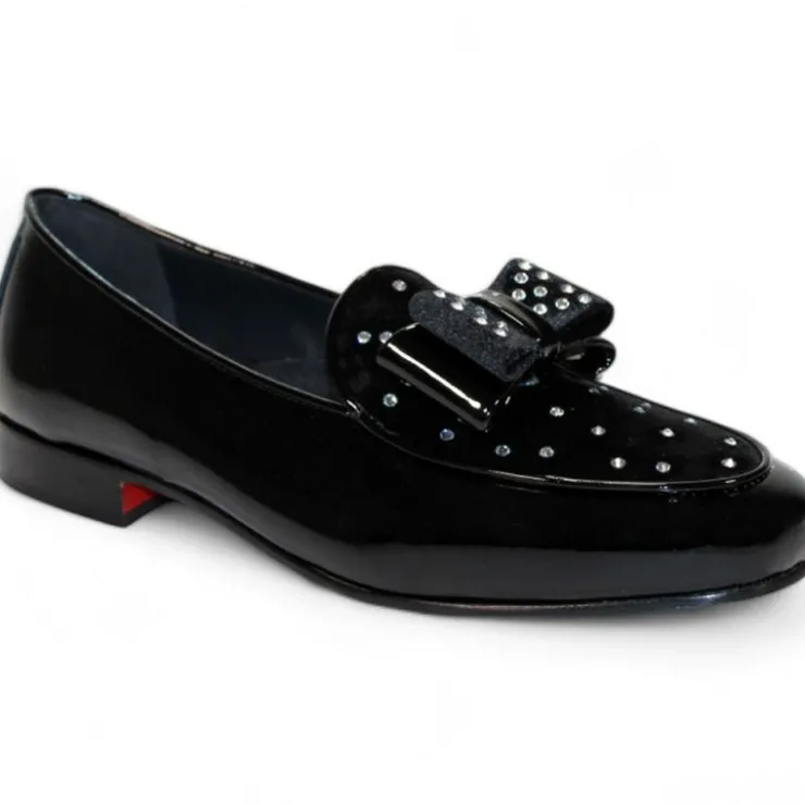 Outlet Duca by Matiste Maratea Patent Leather/Velvet/Satin Black / Crystals Black