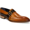 Best Sale Duca by Matiste Sezze Embossed Snake Leather Shoes Cognac/Chocolate