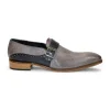 Clearance Duca by Matiste Sezze Embossed Snake Leather Shoes Light Grey/Dark Grey