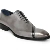 Discount Duca by Matiste Torre Calfskin Shoes Light Grey / Black