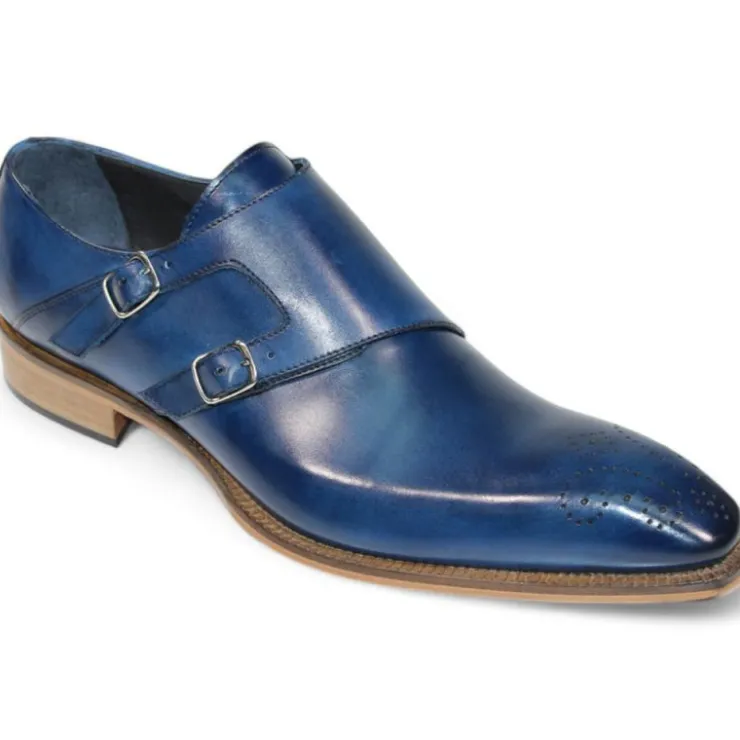 Clearance Duca by Matiste Vergato Genuine Leather Shoes Blue