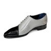 Shop Duca by Matiste Veroli Genuine Leather Shoes Black/ Grey Black/Grey