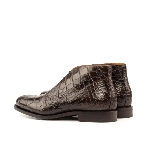 Online Emanuele Sempre Chukka Alligator Boots Dark Brown DarkBrown