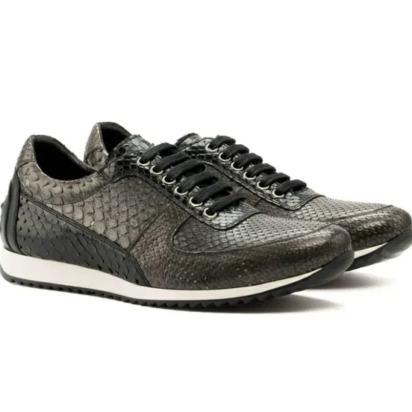 New Emanuele Sempre Corsini Python Sneakers Black/Grey