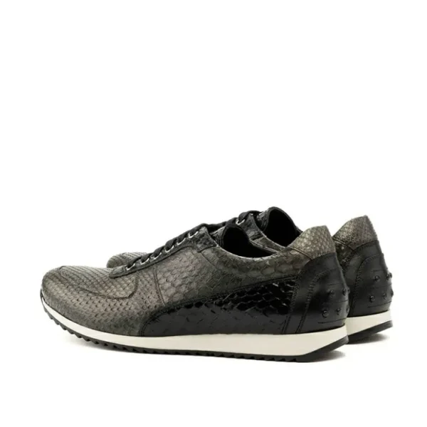 New Emanuele Sempre Corsini Python Sneakers Black/Grey