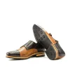 Flash Sale Emanuele Sempre Double Monk Python Shoes Cognac/Dark Brown Cognac/DarkBrown