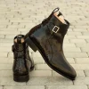 Store Emanuele Sempre Jodhpur Python Boot Black