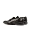 Cheap Emanuele Sempre Loafer Alligator Shoes Black