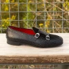 Cheap Emanuele Sempre Monk Slipper Python Shoes Black