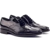 Best Emanuele Sempre Oxford Python Shoes Black