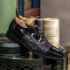 Best Emanuele Sempre Oxford Python Shoes Black