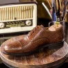 Store Emanuele Sempre Oxford Python Shoes Med Brown MedBrown